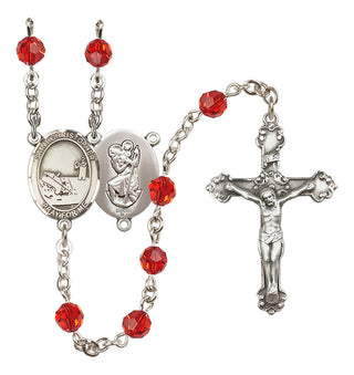 Sterling Silver 6mm Saint Christopher / Fishing Rosary