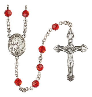 Sterling Silver 6mm Our Lady of Perpetual Help  Engraved Catholic Rosaries