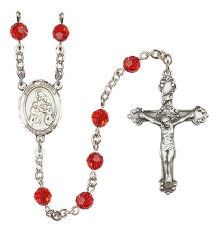 Sterling Silver 6mm Saint Angela Merici  Engraved Catholic Rosaries