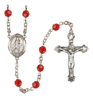 Sterling Silver 6mm Saint Cornelius  Engraved Catholic Rosaries