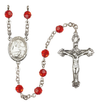 Sterling Silver 6mm Saint Jeanne Chezard de Matel  Engraved Catholic Rosaries