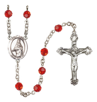 Sterling Silver 6mm Saint Emma Uffing  Engraved Catholic Rosaries