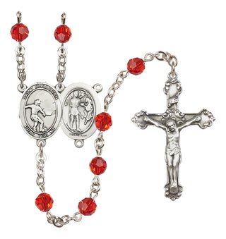 Sterling Silver 6mm Saint Sebastian / Soccer Rosary