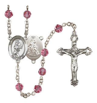 Sterling Silver 6mm Guardian Angel/Softball Rosary