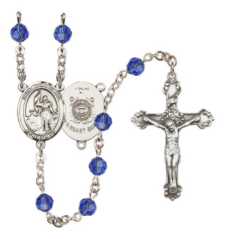 Sterling Silver 6mm Saint Joan of Arc /Coast Guard Rosary