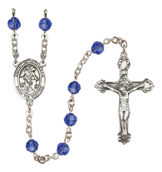 Sterling Silver 6mm Angel de la Guardia  Engraved Catholic Rosaries