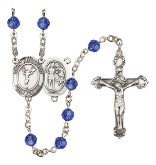 Sterling Silver 6mm Saint Sebastian/Cheerleading Rosary