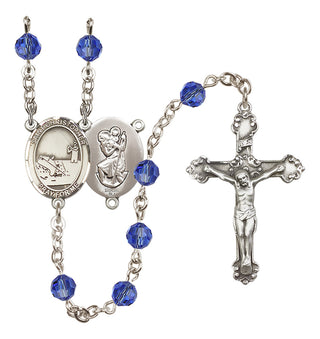 Sterling Silver 6mm Saint Christopher / Fishing Rosary