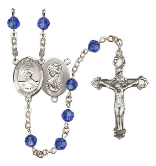 Sterling Silver 6mm Saint Christopher/Water Polo Women Rosary