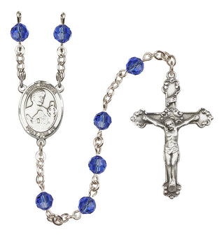 Sterling Silver 6mm Saint Kieran  Engraved Catholic Rosaries