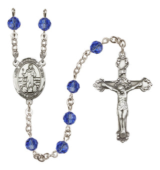 Sterling Silver 6mm Saint Bernadine of Sienna  Engraved Catholic Rosaries