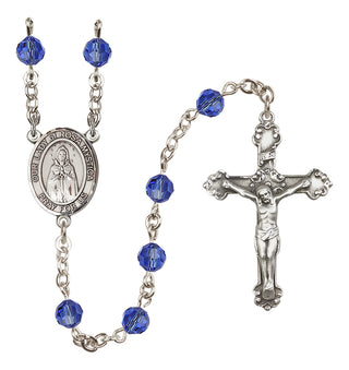 Sterling Silver 6mm Our Lady of Rosa Mystica  Engraved Catholic Rosaries