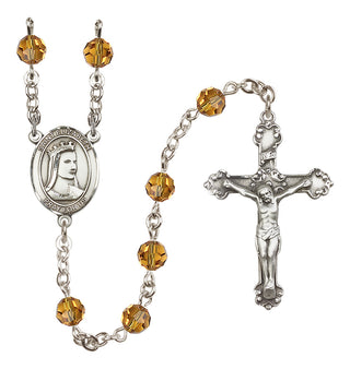 Sterling Silver 6mm Saint Elizabeth of Hungary  Engraved Catholic Rosaries