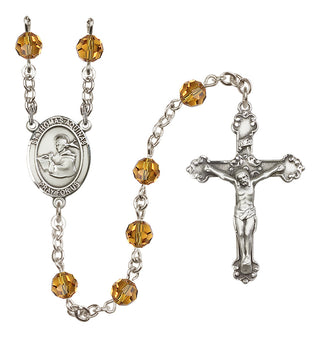 Sterling Silver 6mm Saint Thomas Aquinas  Engraved Catholic Rosaries