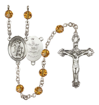 Sterling Silver 6mm Guardian Angel / Army Rosary