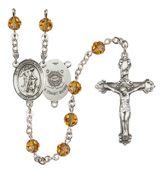 Sterling Silver 6mm Guardian Angel/Coast Guard Rosary