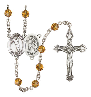 Sterling Silver 6mm Saint Sebastian/Golf Rosary