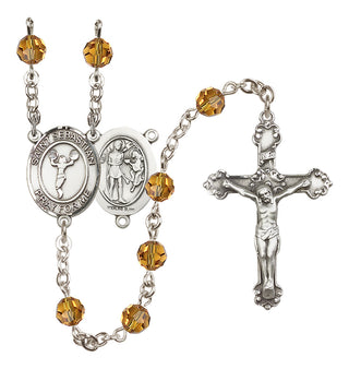 Sterling Silver 6mm Saint Sebastian/Cheerleading Rosary
