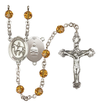 Sterling Silver 6mm Saint Kateri/Equestrian Rosary