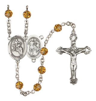 Sterling Silver 6mm Saint Sebastian / Motorcycle Rosary