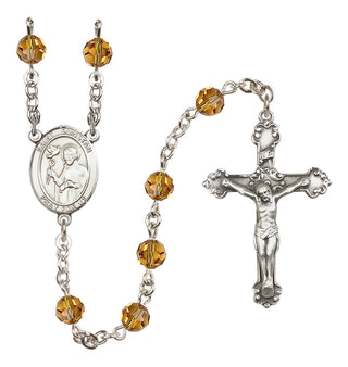Sterling Silver 6mm Saint Dunstan  Engraved Catholic Rosaries