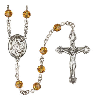 Sterling Silver 6mm Saint Paula  Engraved Catholic Rosaries