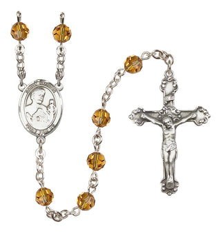 Sterling Silver 6mm Saint Kieran  Engraved Catholic Rosaries