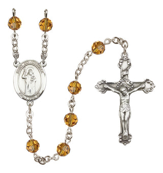 Sterling Silver 6mm Saint Columbkille  Engraved Catholic Rosaries