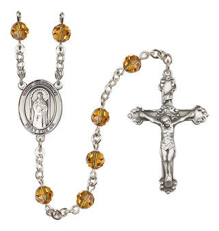 Sterling Silver 6mm Saint Seraphina  Engraved Catholic Rosaries