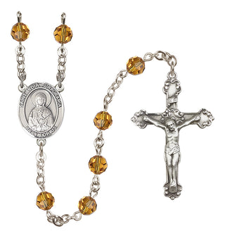 Sterling Silver 6mm Saint Lydia Purpuraria  Engraved Catholic Rosaries