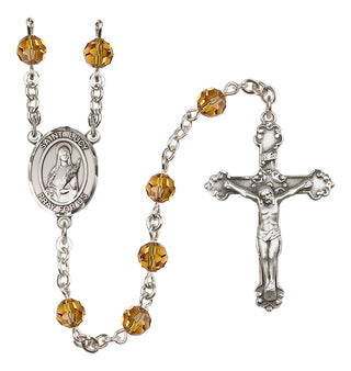 Sterling Silver 6mm Saint Lucy  Engraved Catholic Rosaries