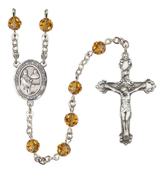 Sterling Silver 6mm Saint Claude de la Colombiere  Engraved Catholic Rosaries