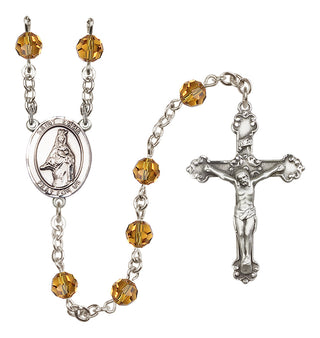 Sterling Silver 6mm Saint Emma Uffing  Engraved Catholic Rosaries