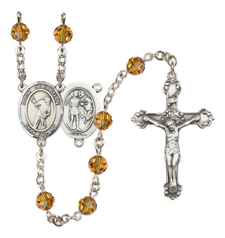 Sterling Silver 6mm Saint Sebastian/Lacrosse Rosary