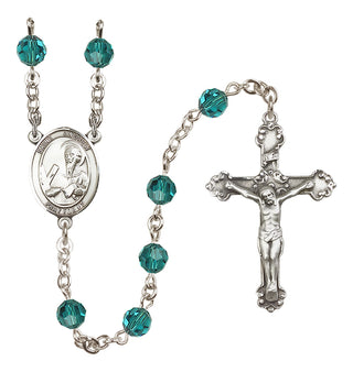 Sterling Silver 6mm Saint Andrew the Apostle  Engraved Catholic Rosaries
