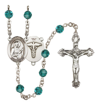 Sterling Silver 6mm Saint Camillus of Lellis / Nurse Rosary