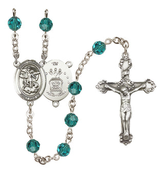 Sterling Silver 6mm Saint Michael / Air Force Rosary