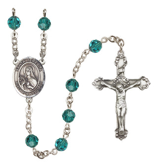Sterling Silver 6mm Santa Teresita  Engraved Catholic Rosaries