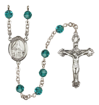 Sterling Silver 6mm Austrian Crystal Saint Veronica Rosary in Zircon