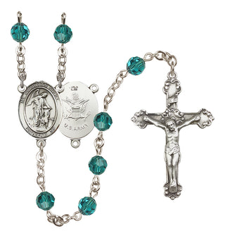 Sterling Silver 6mm Guardian Angel / Army Rosary