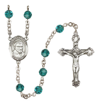 Sterling Silver 6mm Saint Vincent de Paul  Engraved Catholic Rosaries