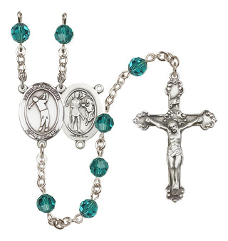 Sterling Silver 6mm Saint Sebastian/Golf Rosary