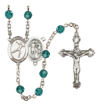 Sterling Silver 6mm Saint Sebastian/Figure Skating Rosary