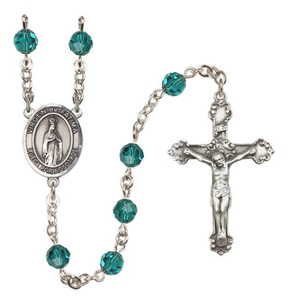 Sterling Silver 6mm Virgen de Fatima  Engraved Catholic Rosaries