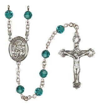 Sterling Silver 6mm Austrian Crystal Saint Germaine Cousin Rosary in Zircon