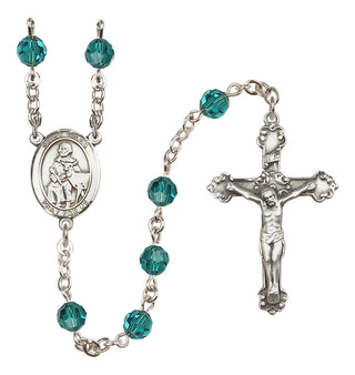 Sterling Silver 6mm Saint Giles  Engraved Catholic Rosaries