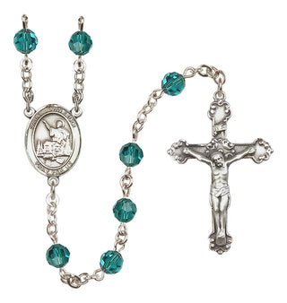 Sterling Silver 6mm Saint John Licci  Engraved Catholic Rosaries