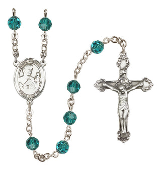 Sterling Silver 6mm Saint Kieran  Engraved Catholic Rosaries