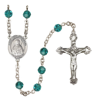 Sterling Silver 6mm Saint Lydia Purpuraria  Engraved Catholic Rosaries