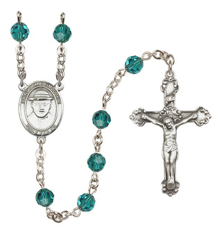 Sterling Silver 6mm Saint Damien of Molokai  Engraved Catholic Rosaries